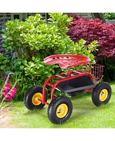 Garden Cart with Heavy Duty Tool Tray