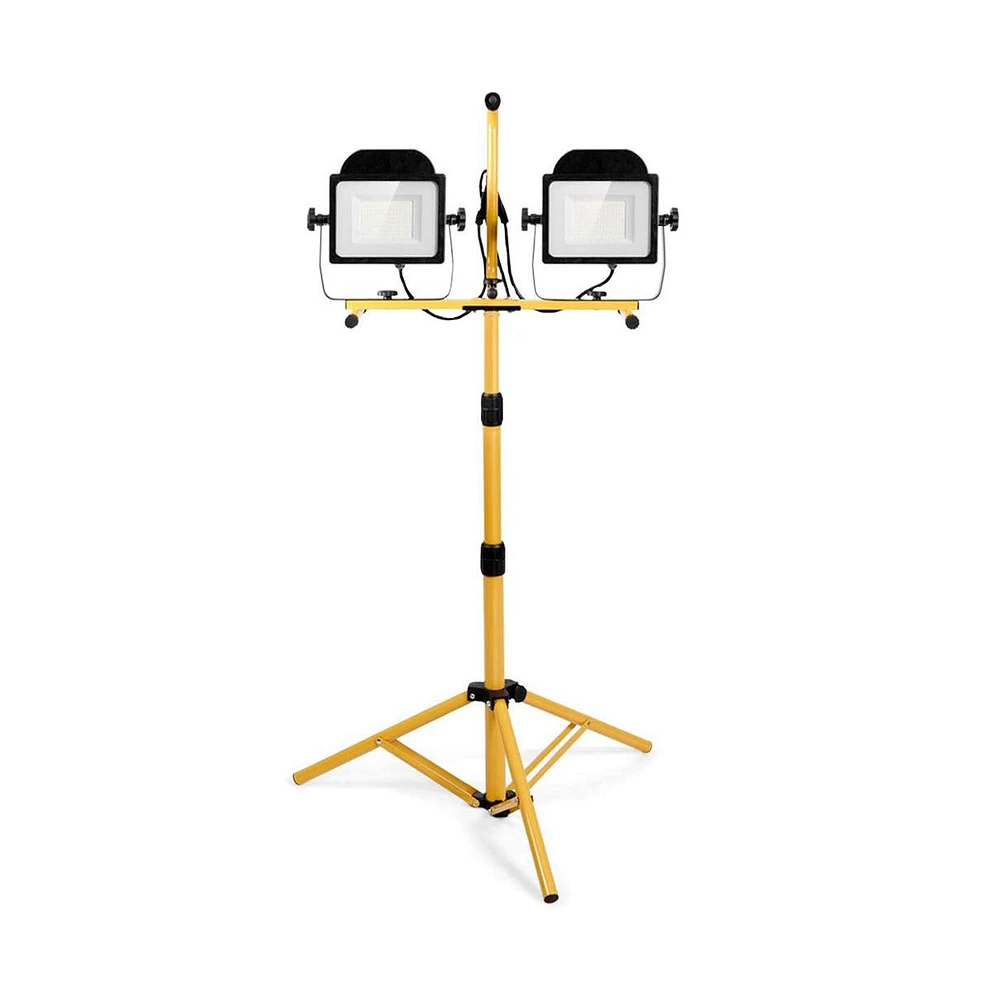 100 W 10 000 lm Led Dual-Head Work Light with Stand