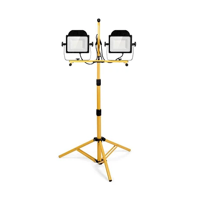 100 W 10 000 lm Led Dual-Head Work Light with Stand