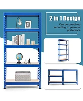 5-Tier Steel Shelving Unit Storage Shelves Heavy Duty Storage Rack-Blue