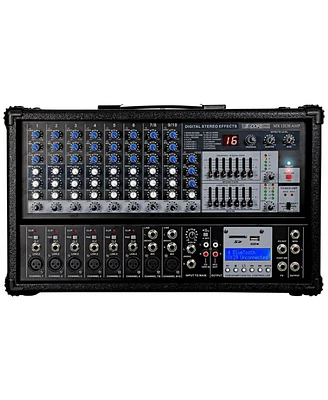 5 Core Audio Mixer 4800W Powered 12 Channel 240V Mixer System Usb MP3 Bluetooth Sd readers Digital Lcd Display