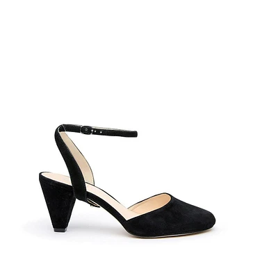 Alterre Women's Black Suede Marilyn Customizable Mules