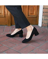 Alterre Women's Black Suede Twiggy Customizable Pumps