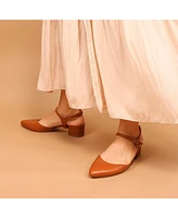 Alterre Women's Cognac Jackie Customizable Slides