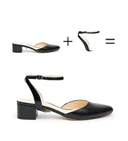 Alterre Women's Rattlesnake Black Marilyn Customizable Slides