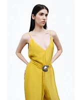 Nocturne Women's Metal Accessory Overalls
