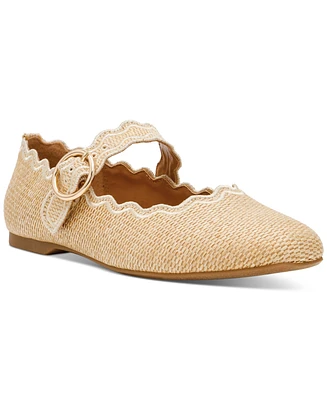 Dv Dolce Vita Women's Melora Buckle Scalloped Mary Jane Flats