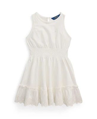 Polo Ralph Lauren Toddler and Little Girls Eyelet-Embroidered Jersey Dress