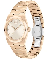 Movado Women's Bold Quest Swiss Quartz Ionic Plated Light Rose Gold Steel Watch, 28mm