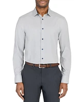 Men's Recycled Slim Fit Gingham 4-Way Stretch Performance Dress Shirt