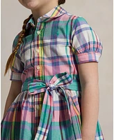 Polo Ralph Lauren Toddler and Little Girls Plaid Madras Shirtdress