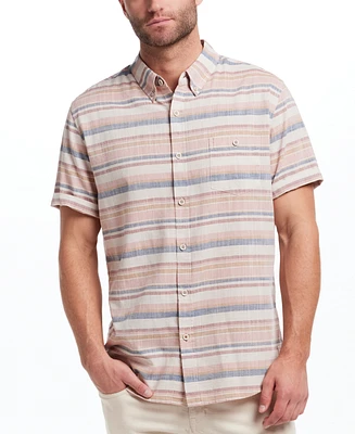 Weatherproof Vintage Men's Regular-Fit Textured Stripe Button-Down Shirt
