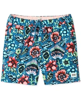 Scotch & Soda Men's Full Bloom Floral Drawstring Swim Trunks