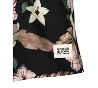 Scotch & Soda Men's Nostalgia Floral-Print Drawstring Swim Trunks