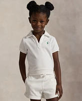Polo Ralph Lauren Toddler and Little Girls 2-Piece Terry Shirt Short Set