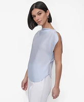 Dkny Women's Draped Boatneck Slit-Sleeve Blouse