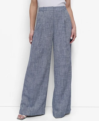 Dkny Women's High Rise Wide-Leg Pants