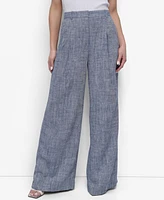 Dkny Women's High Rise Wide-Leg Pants