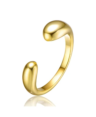 14K Gold Plated Modern Open Ring