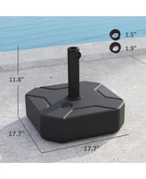 Outsunny Square Patio Umbrella Base Holder, Outdoor Sd,