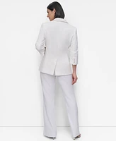 Dkny Women's Ruched-Sleeve Open-Front Blazer