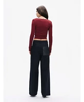Nocturne Women's Crew Neck Knit Blouse