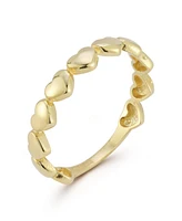 Rachel Zoe Fine Jewelry 14K Puffed Heart Band Ring