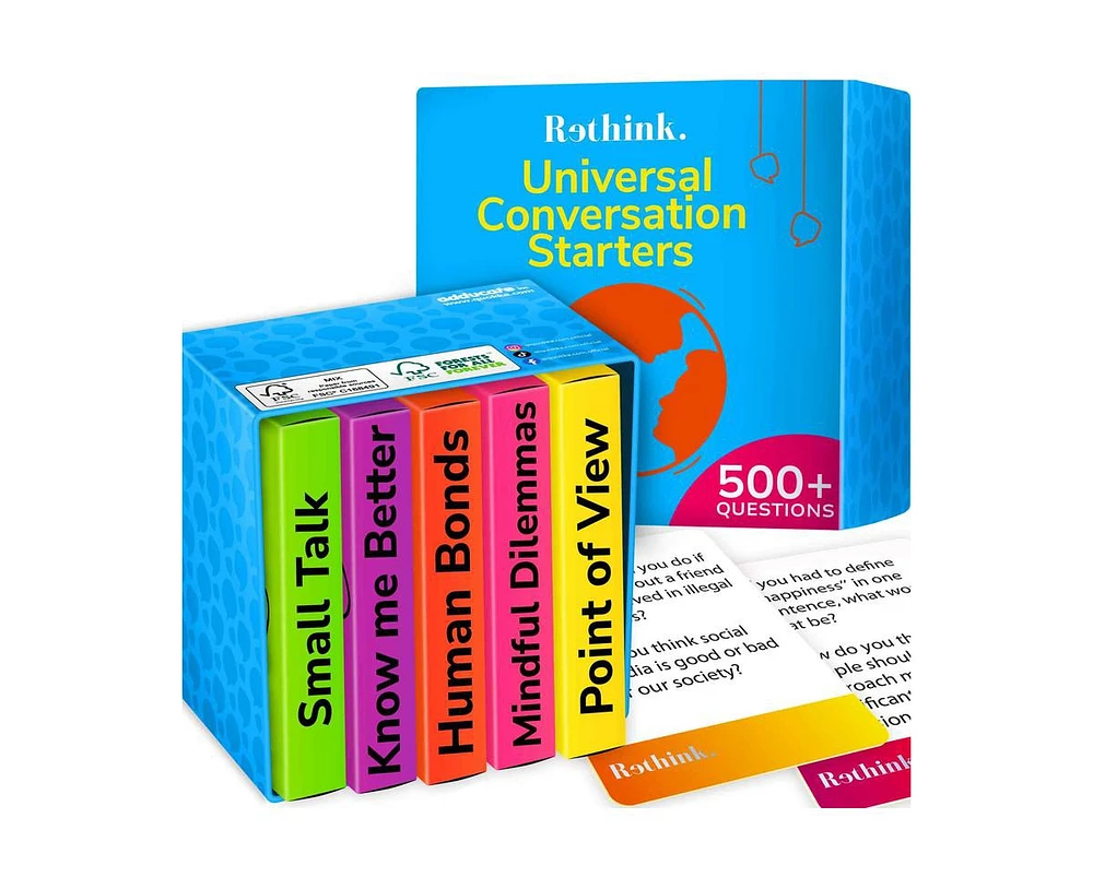 Quokka Conversation Cards Game - Universal Edition - 500 Questions - Share Thoughts