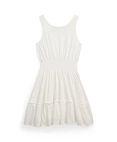 Polo Ralph Lauren Big Girls Eyelet-Embroidered Jersey Dress