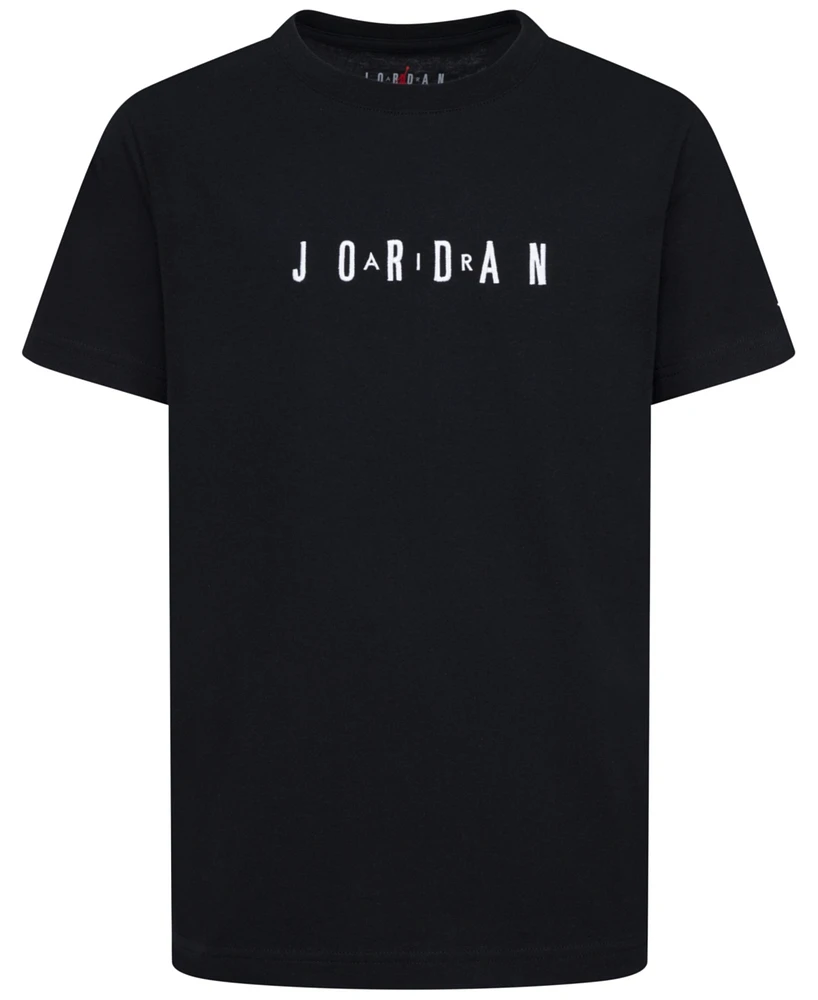 Jordan Big Boys Wordmark Embroidery Short Sleeve T-Shirt