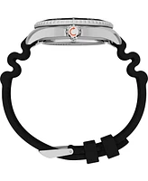 Timex Men's Quartz Analog Black Rubber Watch, 44mm