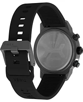Timex Men's Chronograph Black Silicone Watch, 44mm