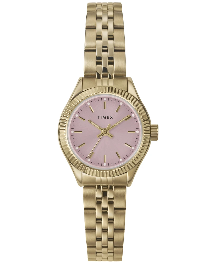 Timex Women's Quartz Analog Gold-Tone Stainless Steel Watch, 25mm