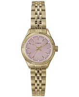 Timex Women's Quartz Analog Gold-Tone Stainless Steel Watch, 25mm