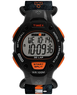 Timex Men's Quartz Digital Black Leather Watch