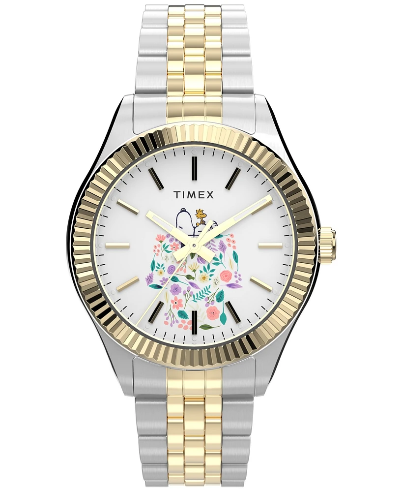 Timex Women's Quartz Analog Two-Tone Stainless Steel Watch, 34mm