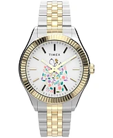 Timex Women's Quartz Analog Two-Tone Stainless Steel Watch, 34mm
