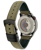 Avi-8 Men's Hawker Typhoon Baldwin Automatic Khaki Leather Strap Watch, 42mm