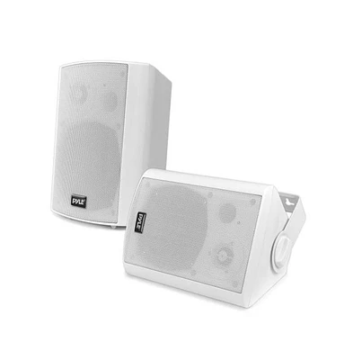 Pyle PDWR51BTWT 5.25" Bluetooth Waterproof Indoor/Outdoor Wall Mount Speakers - 240W, White, Pair