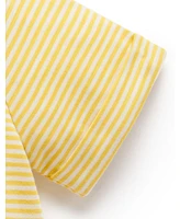 Purebaby Baby Yellow Striped Short Romper