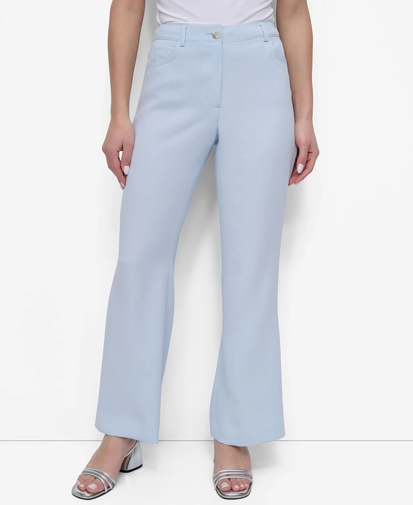 Dkny Petite Mid Rise Straight-Leg Pants