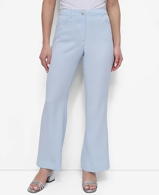 Dkny Petite Mid Rise Straight-Leg Pants