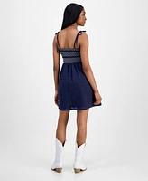 Madden Girl Juniors' Smocked Mini Dress