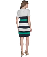 Tommy Hilfiger Women's Colorblocked Scuba-Crepe Dress