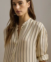 Lauren Ralph Petite Striped Jacquard Tunic Shirt
