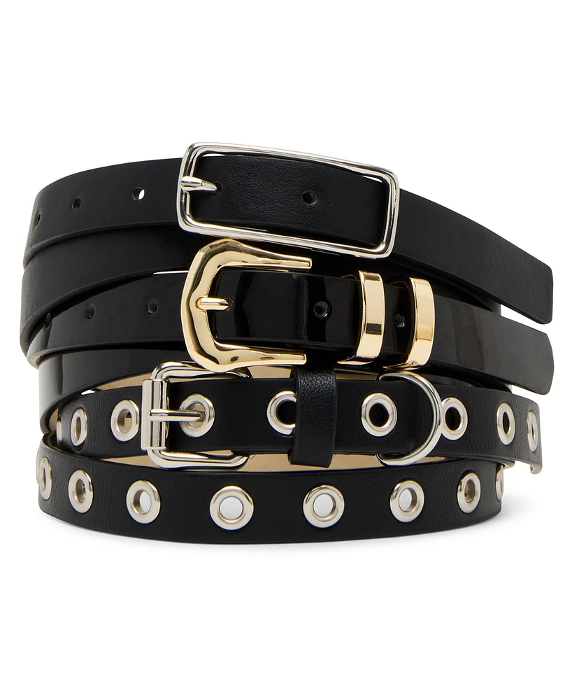 Steve Madden Pebble Polyurethane Puffy Buckle Belt