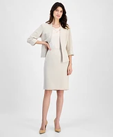 Kasper Crepe Cardigan Jacket, Regular & Petite Sizes