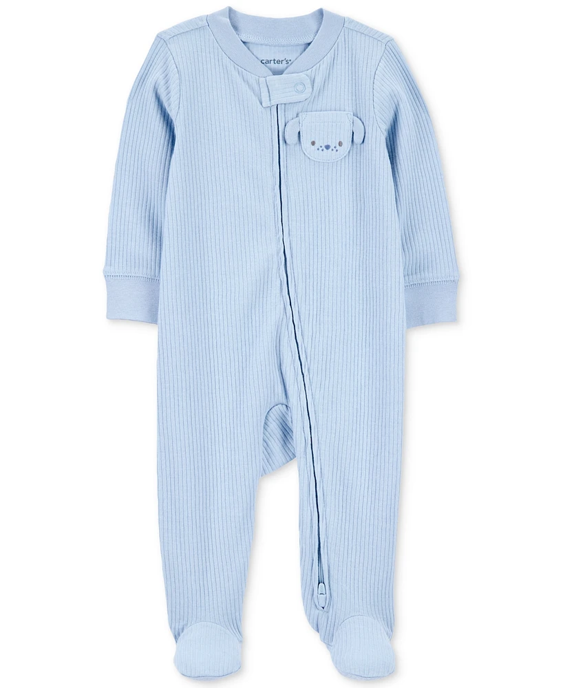 Carter's Baby Boys Dog Pocket Ribbed Sleep & Play Pajamas