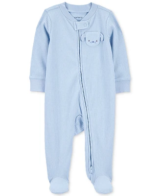 Carter's Baby Boys Dog Pocket Ribbed Sleep & Play Pajamas