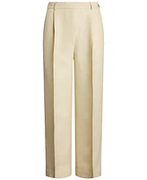 Lauren Ralph Women's Linen-Blend Twill Wide-Leg Pants